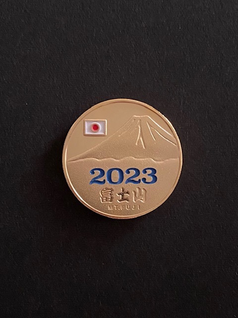 【2023年 富士山】箱根 オリジナル 記念メダル 青 富士 ★限定 茶平★ 茶平工業 メダル_画像1