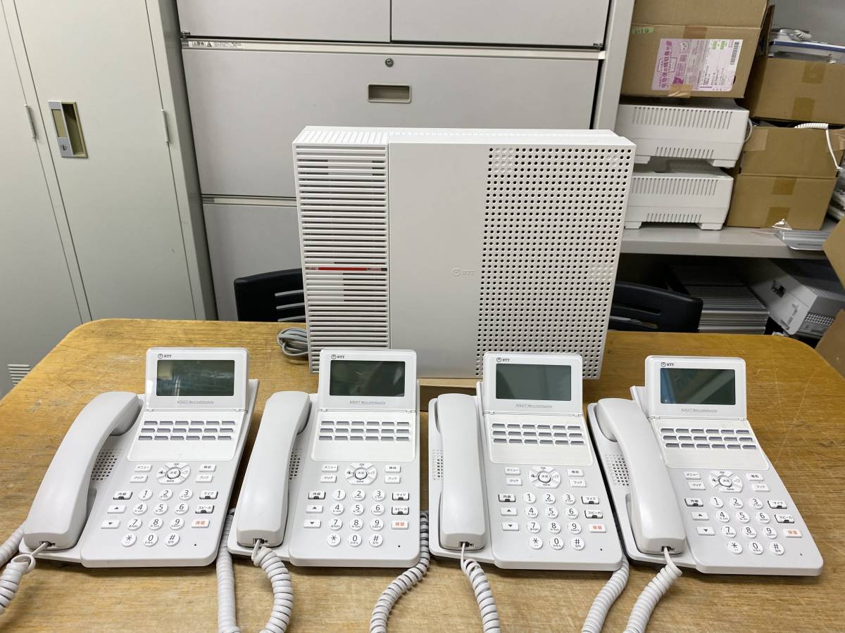 NTT　αN1 Sタイプ主装置　スター配線　電話機4台セット