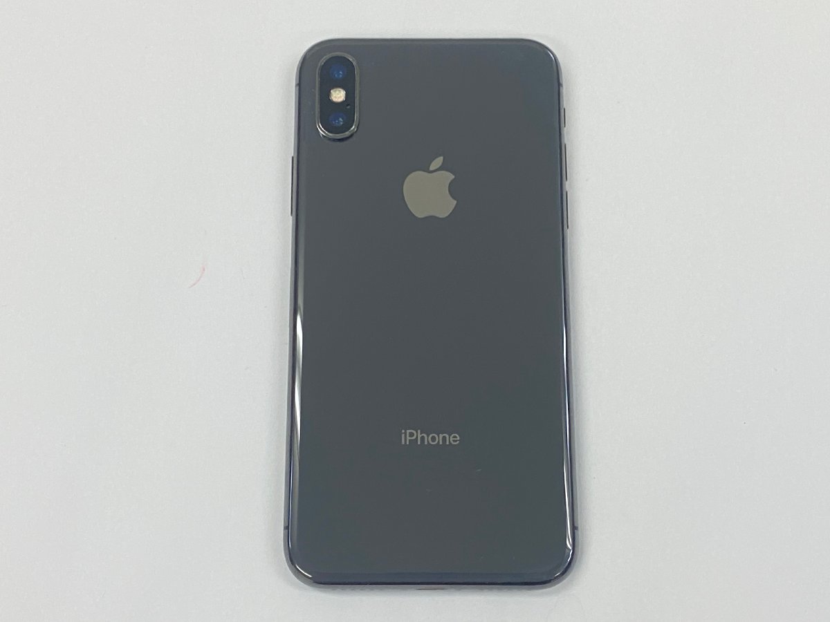 SIMフリー iPhone X 64GB スペースグレー バッテリー新品:100% 判定