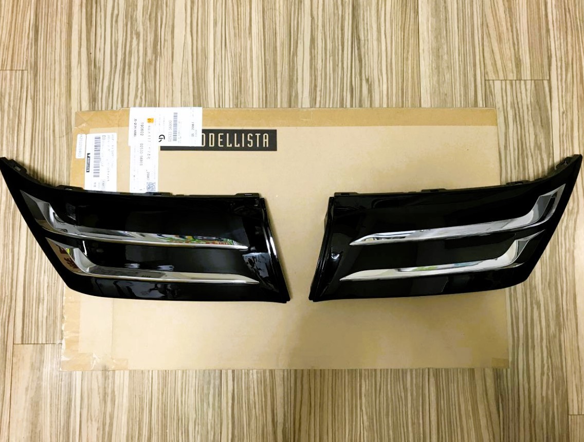 【新品未使用 モデリスタ】トヨタ ハリアー 60/65 後期 フロントグリルガーニッシュ (ブラック×メッキ) ラジエーター TOYOTA MODELLISTA