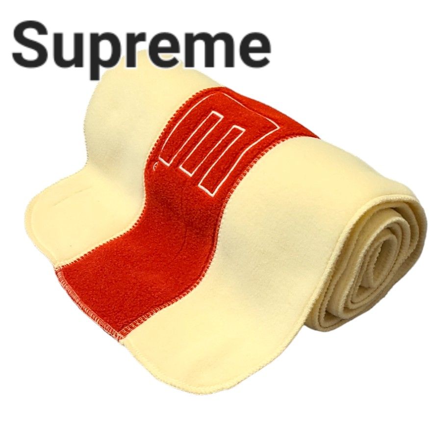 Supreme シュプリームPolartec Logo Scarf ポーラテックロゴマフラー Colorホワイト レッド