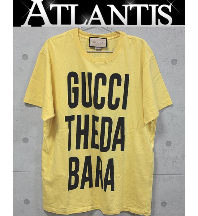 SALE グッチ GUCCI レモンイエロー×ブラック Tシャツ カットソー size:M