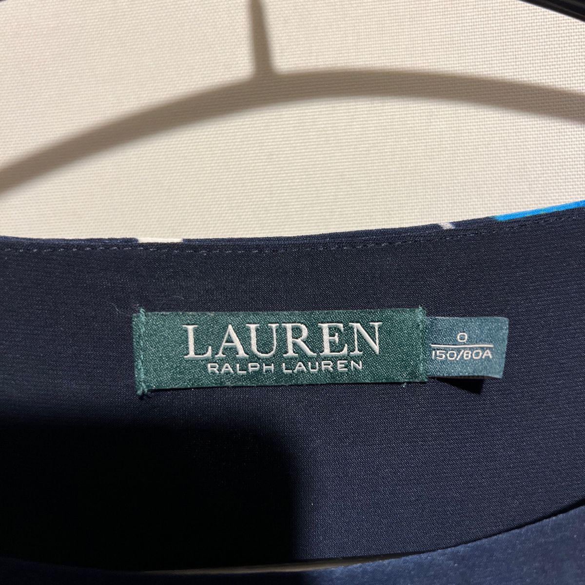 LAUREN RALPH LAUREN ラルフローレン ワンピース ノースリーブ 花柄 柄 フラワー 花柄ワンピース ネイビー