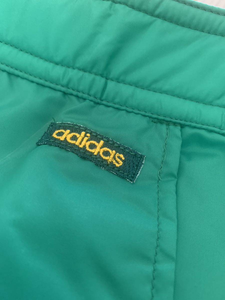 ビンテージ adidas アディダス ナイロンジャケット 緑×黄 Lサイズ ADS-380F デサント トレフォイル オールド レトロ ビンテージ_画像9
