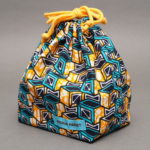  Africa n wax pa-nyu lunch box pouch No.17 cotton pouch . lunch box 