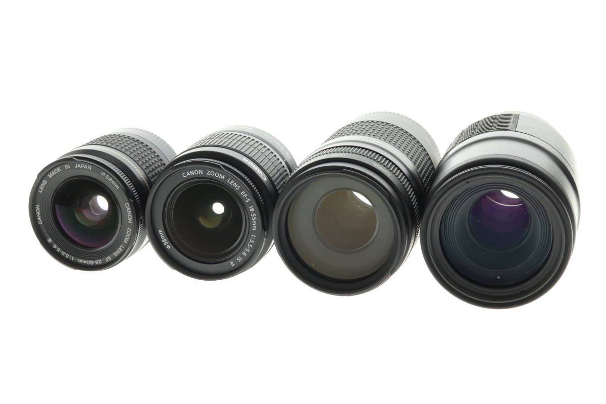 VMPD5-1013-6 キャノン 一眼レフカメラ EOS 60D 850 レンズ 75-300mm 100-200mm 28-80mm 18-55mm セット 付属品付き 動作未確認 ジャンク_画像4