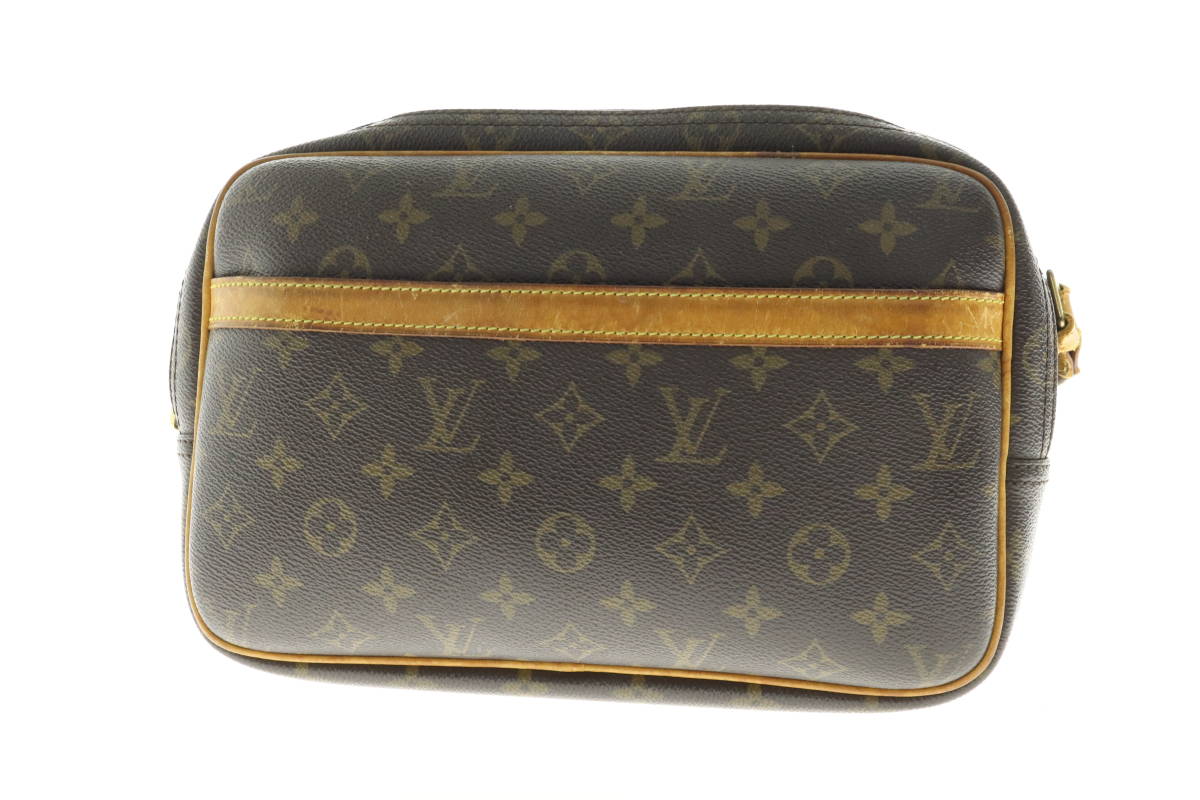 VMPD5-111-14 LOUIS VUITTON ルイヴィトン ショルダーバッグ リポーター モノグラム 斜め掛け ユニセックス ブラウン 茶 ジャンク_画像1