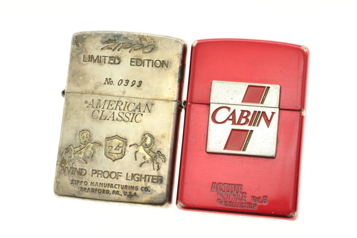 VMPD5-111-13 Zippo ジッポ ライター オイルライター Blue marlin AMERICAN CLASSIC CABIN 等 6点セット 付属品付き 着火未確認 ジャンク_画像4