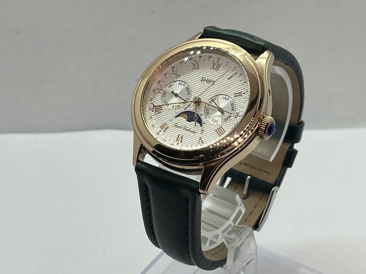 SHIPS シップス ムーンフェイズ トリプルカレンダー QZ腕時計 SHIPS シップス ムーンフェイズ トリプルカレンダー QZ腕時計