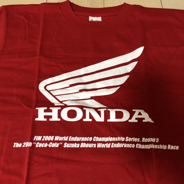 D[ сувенир ]HONDA футболка не использовался короткий рукав предприятие предмет Novelty Logo унисекс мужской женский Suzuka рейсинг circuit 