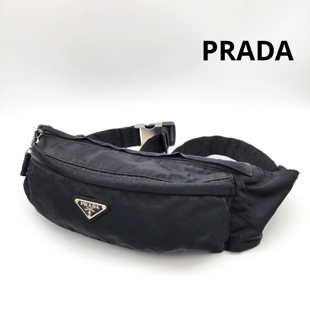 格安販売の PRADA 三角ロゴ ボディバッグ ウエストポーチ ナイロン