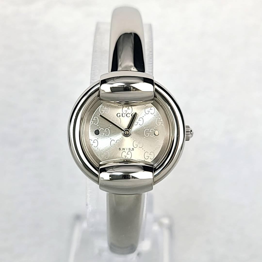 美品 1400L GUCCI グッチ 時計 シルバー レディース バングル 美品 1400L GUCCI グッチ 時計 シルバー レディース バングル