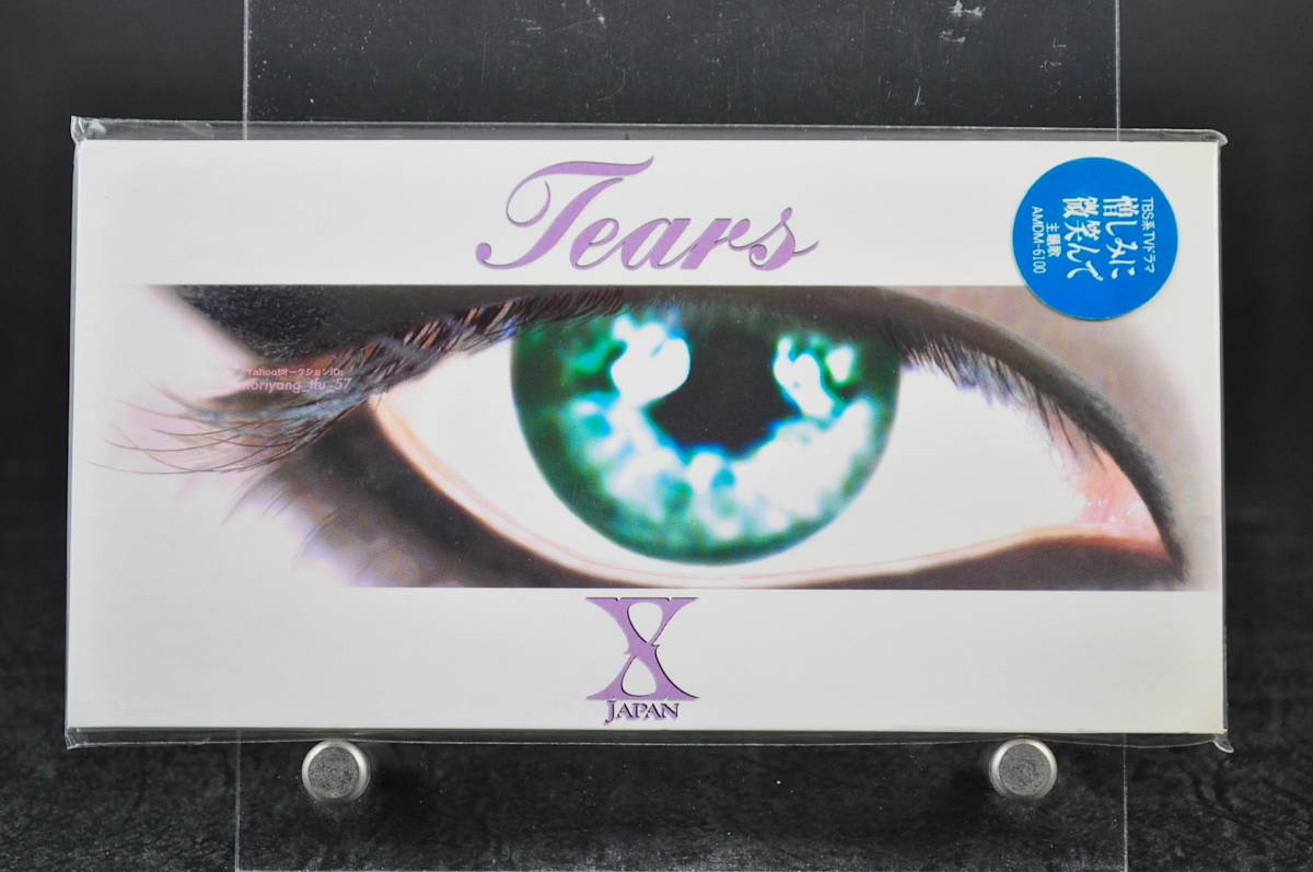 当時物 CD シングル☆ X JAPAN / Tears ■93年盤 8cmCD Tears (クラシック・ヴァージョン)収録 タイアップシール付 AMDM-6100 短冊 美品_画像1