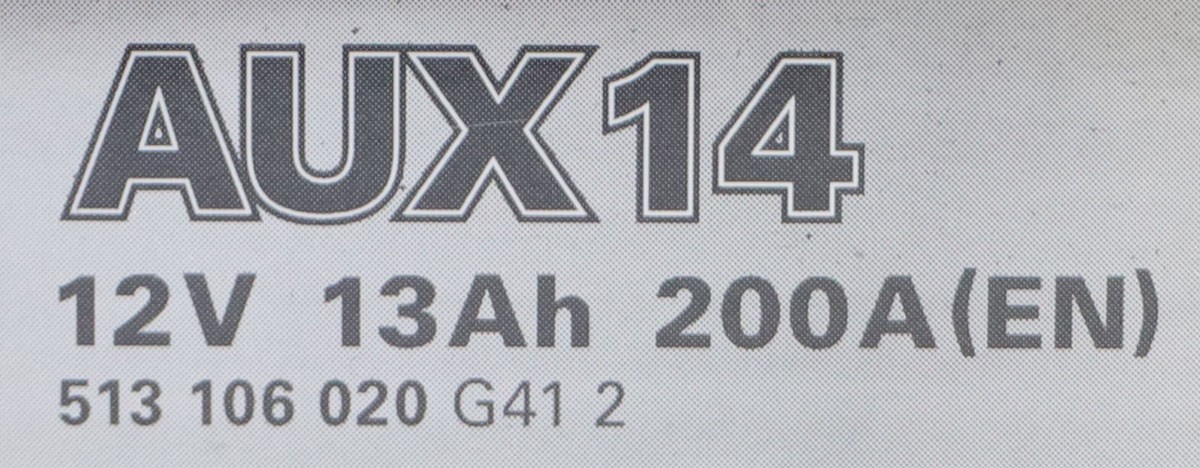 VARTA 補機 バッテリー 513106020G412 AGM AUX14 バルタ 513 106 020 G41 2 サブバッテリー メルセデスベンツ_画像7