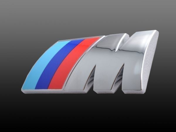 BMW M rear solid emblem / rear chrome emblem / trunk emblem / plating /X1/X2/X3/X4/X5/X6/X5M/X6M/X4M/M1/M2/M3/M4/M5/M6/E60/GT