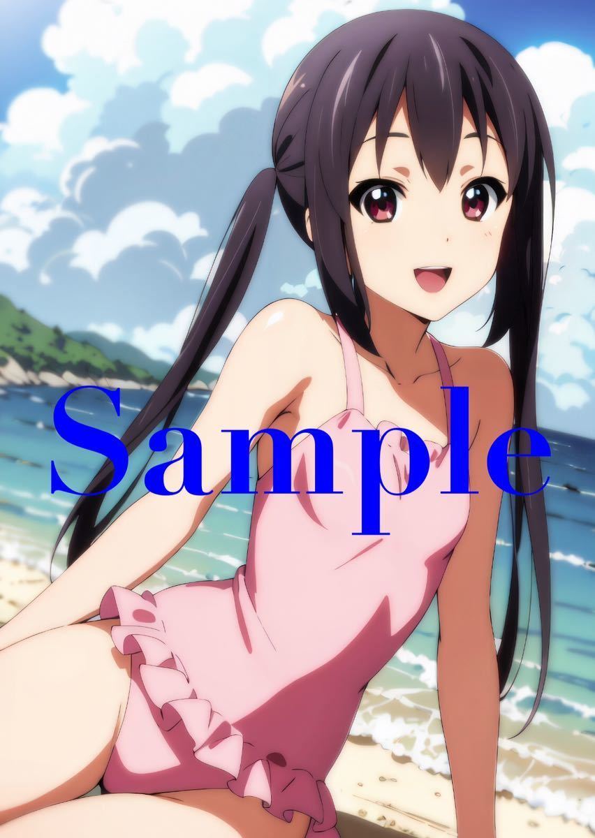 KT102 K-On Nakano Azusa same person poster A4 original anime high quality special printing beautiful young lady illustration art poster Secret 