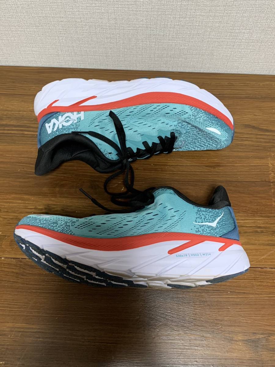 美品☆[HOKA ONE ONE] F27221D CLIFTON 8 クリフトン ローカットスニーカー US7.5B 24.5 ホカオネオネ_画像6