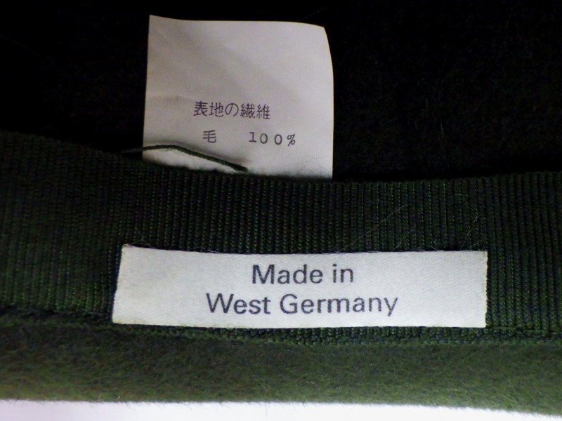 ★ ハット　帽子　綿100％　深緑　West Germany ★ USED_画像5