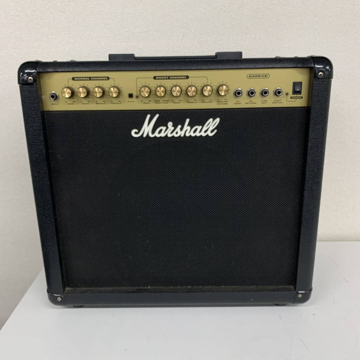 【Ic2】 Marshall G50R CD ギターアンプ 動作品 マーシャル フットスイッチ カタログ 1008-6_画像4