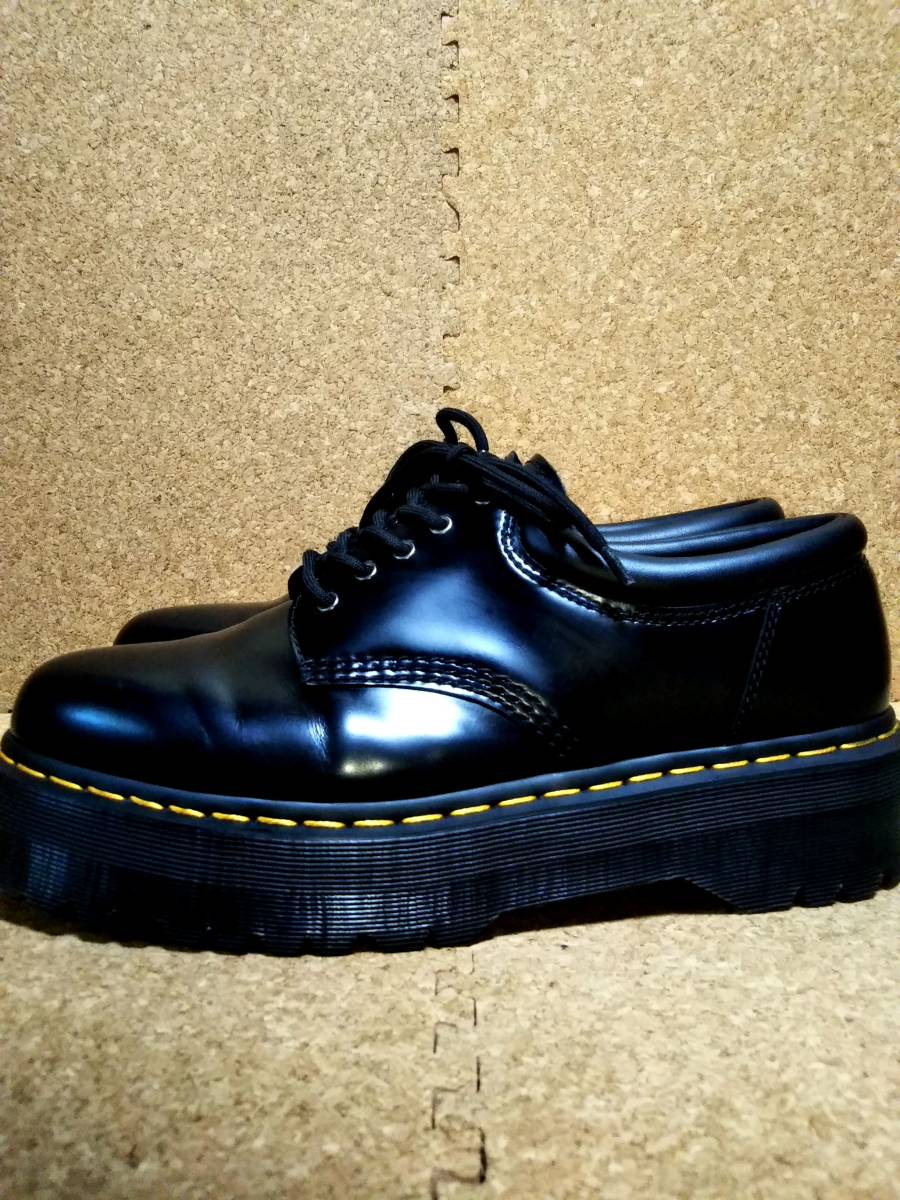 [Dr.MARTENS] Dr. Martens 8053 Quad 5 отверстие обувь UK10 (29cm ) QUAD RETRO 5EYE SHOE черный толщина низ [ хорошая вещь ]