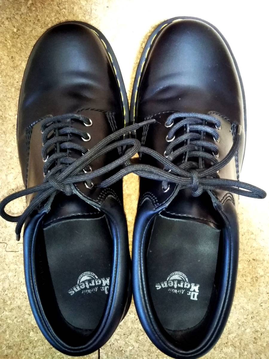 [Dr.MARTENS] Dr. Martens 8053 Quad 5 отверстие обувь UK10 (29cm ) QUAD RETRO 5EYE SHOE черный толщина низ [ хорошая вещь ]
