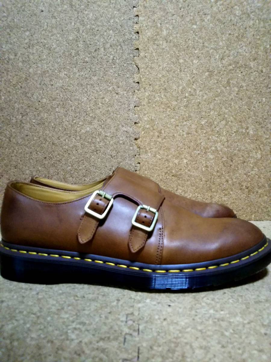 【Dr.MARTENS】ドクターマーチン JULES ダブル モンク ストラップ シューズ UK9 (28cm ) DOUBLE MONK STRAP SHOE キャメル_画像4