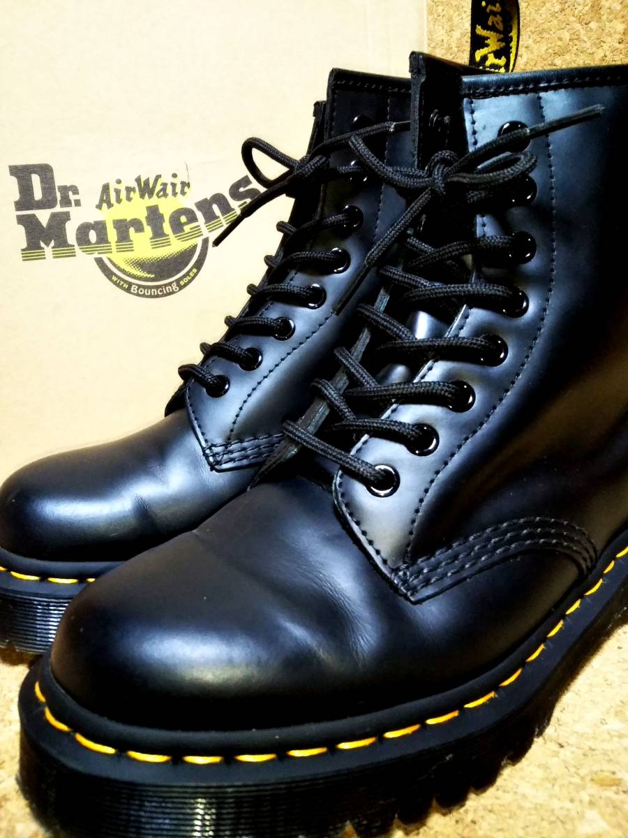 【Dr.MARTENS】ドクターマーチン 1460 ベックス 8ホールブーツ UK6 (25cm ) BEX 8EYE BOOT ブラック 厚底 国内正規品【箱付き美品】