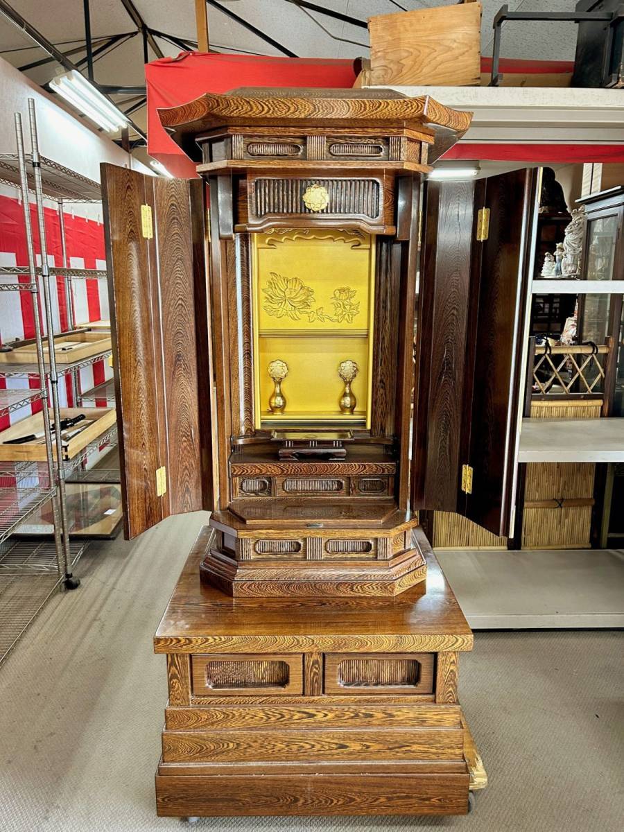 高級仏具 特大 仏壇 高さ180cm×幅77cm 重圧重量 床置き仏壇 台 高級仏具 特大 仏壇 高さ180cm×幅77cm 重圧重量 床置き仏壇 台