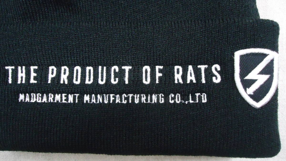 Rats Knit Cap Bolt 22'RA-1012 黒 FREE 20%off ラッツ 帽子 ニットキャップ ウォッチキャップ レターパックライト おてがる配送ゆうパック_画像3