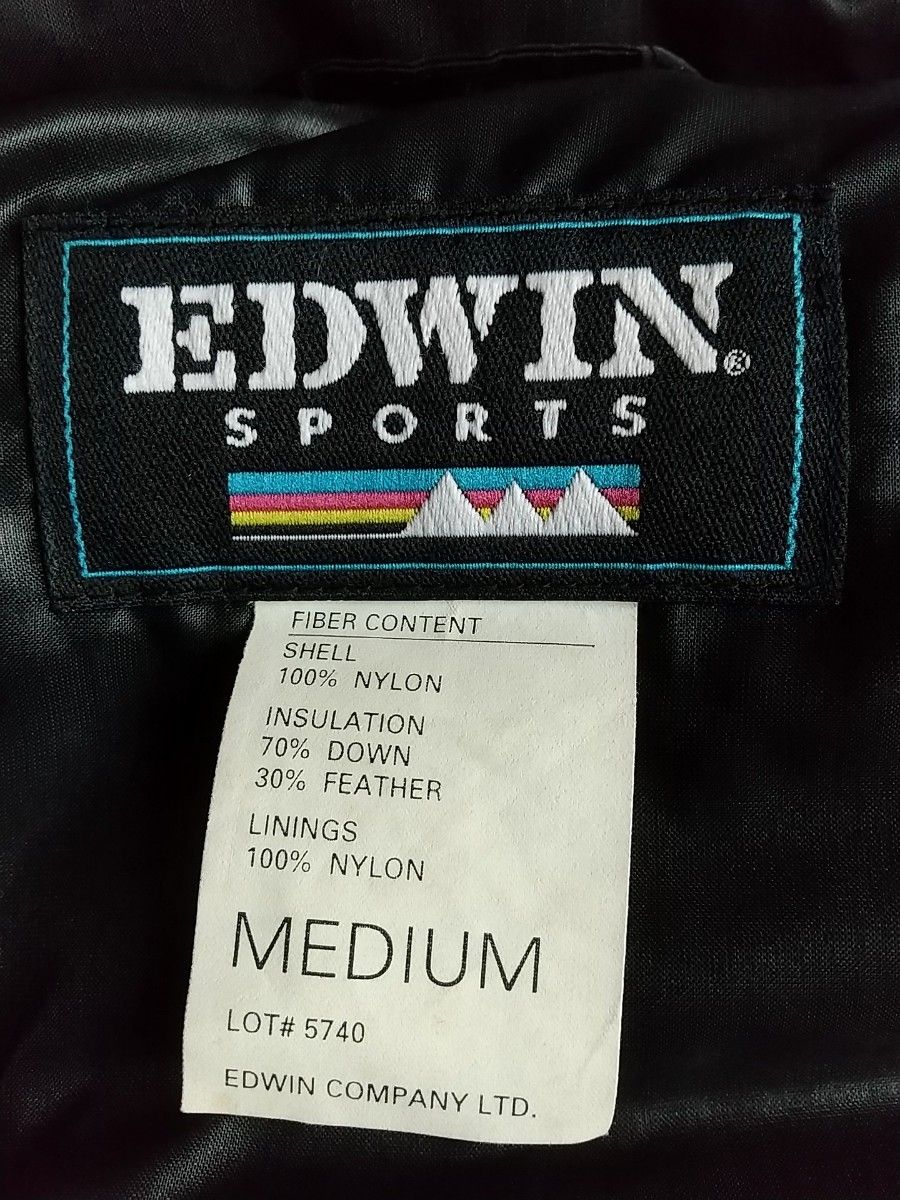 【値下げしました】美品　90s　EDWIN　エドウィン　ダウンジャケット　サイズM