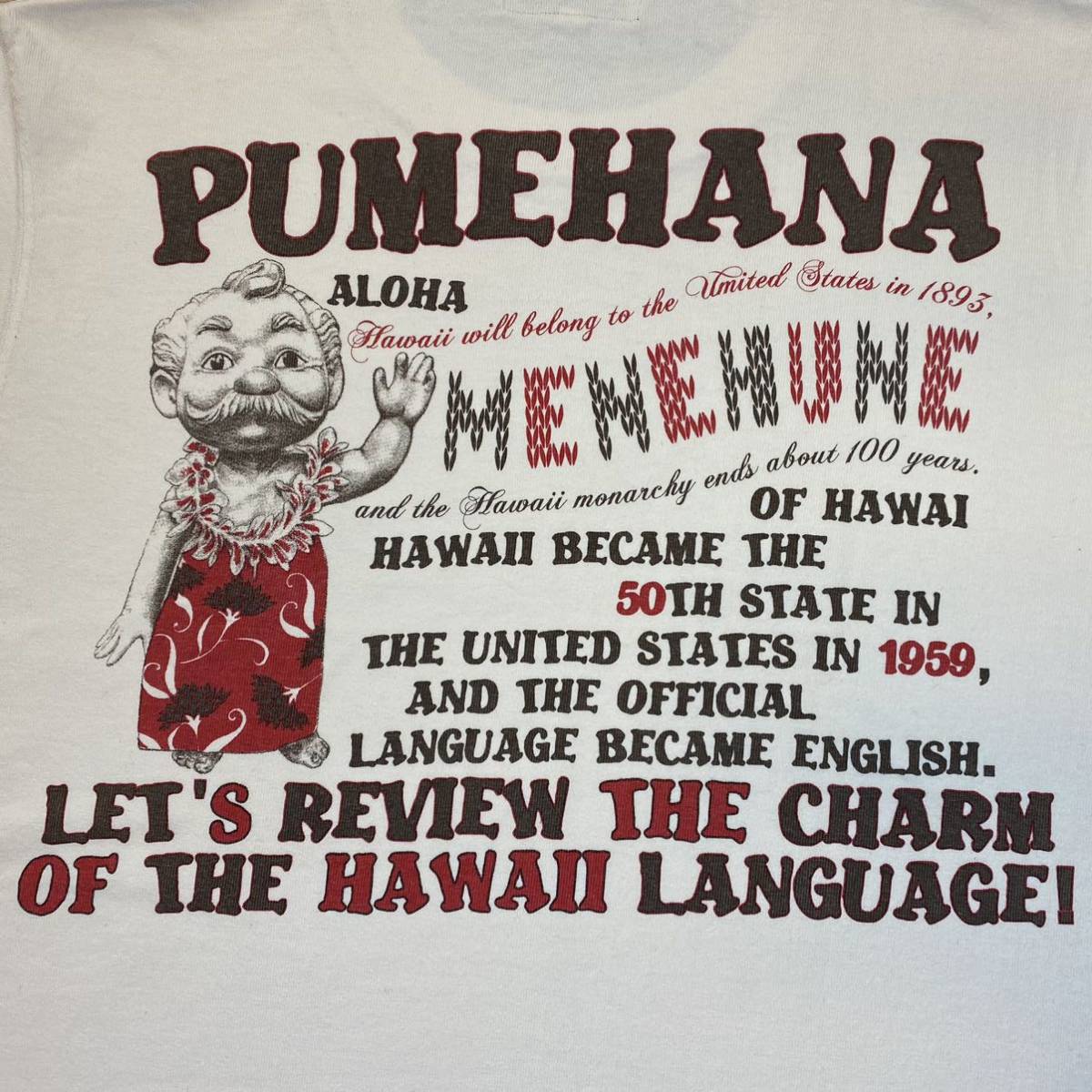 雰囲気抜群!カブり無し!仙台老舗アメカジShop ORGANオリジナルBEAR FOOT別注C.A.B.CLOTHINGキャブHAWAII PUMEHANAプメハナ染み込みTシャツS_Good Graphic!!Hawaiian Localテイスト満点