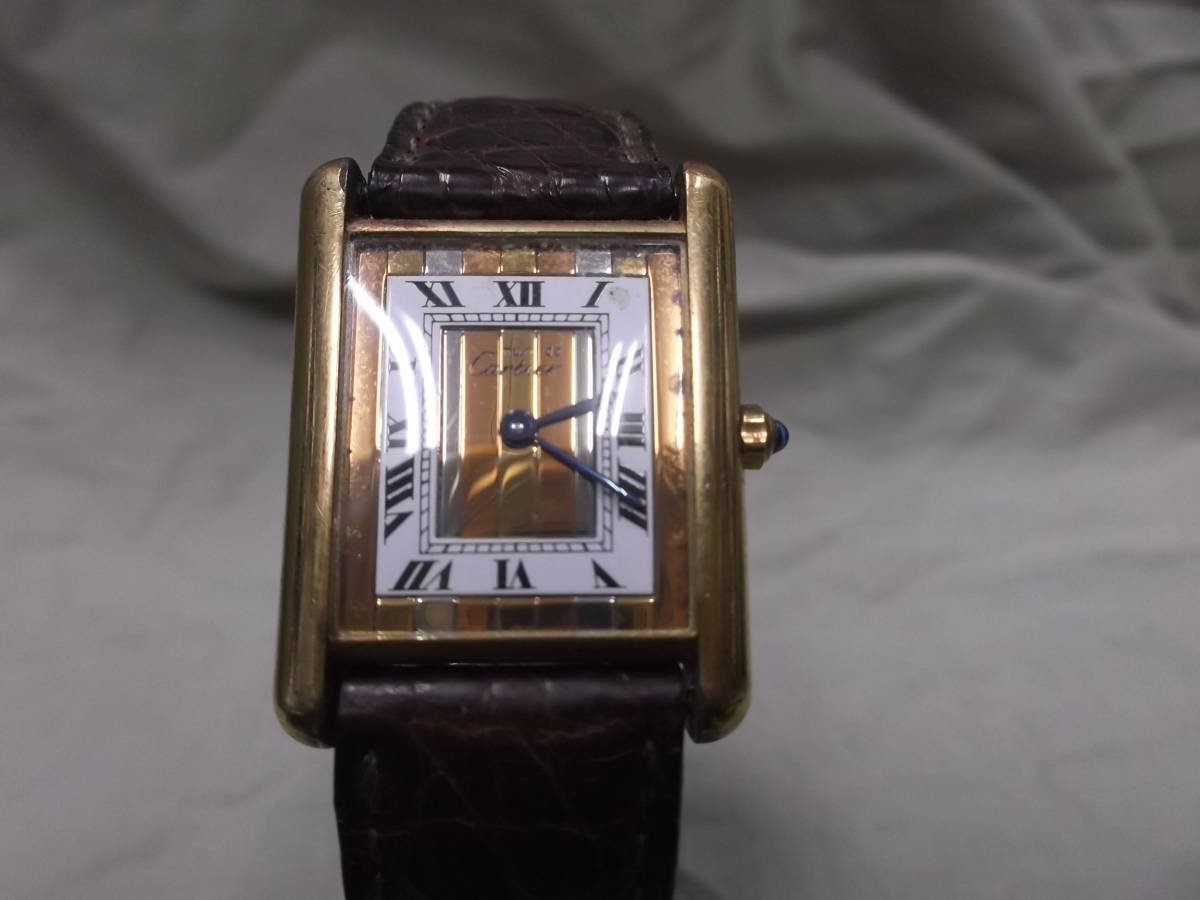 ★ＣＡＲＴＩＥＲ★タンク★裏ブタ９２５刻印★クォーツ★時計★_画像2