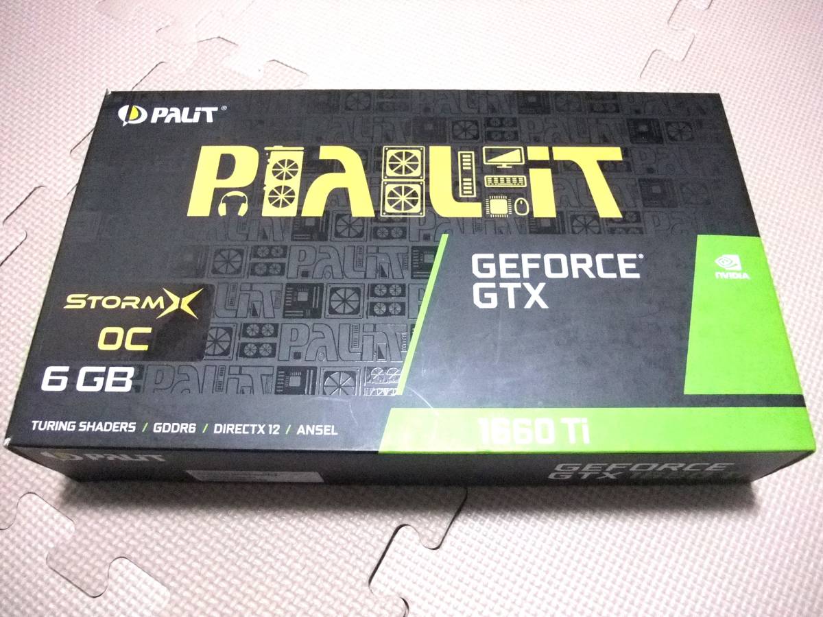 ★ PALIT GeForce GTX 1660 Ti STORMX OC 6G GDDR6 192bit DVI HDMI DP NVIDIA ショートサイズ 動作品_画像1