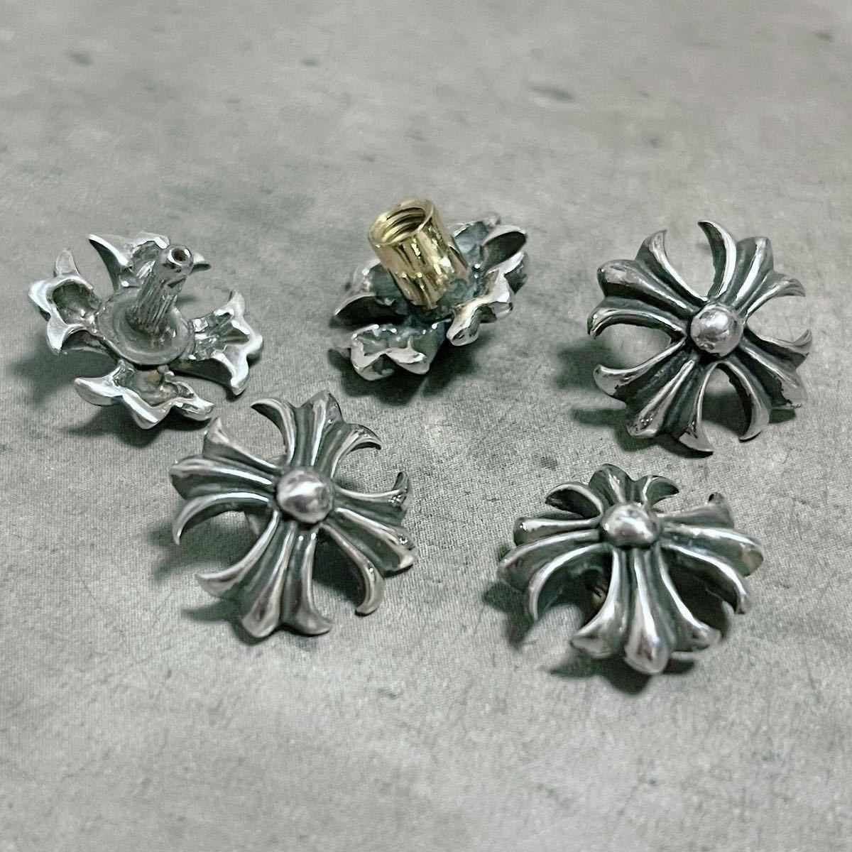 8 5mm カシメ 】 シルバー925 カットアウト アイアンクロス 8 5mm カシメ 】 シルバー925 カットアウト アイアンクロス