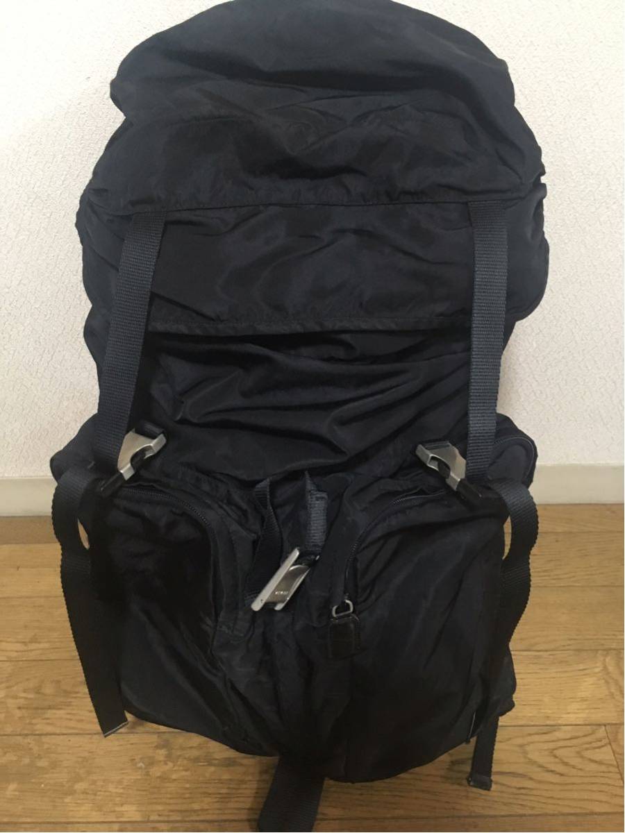 rare PRADA V136 initial model model rucksack black : Real Yahoo