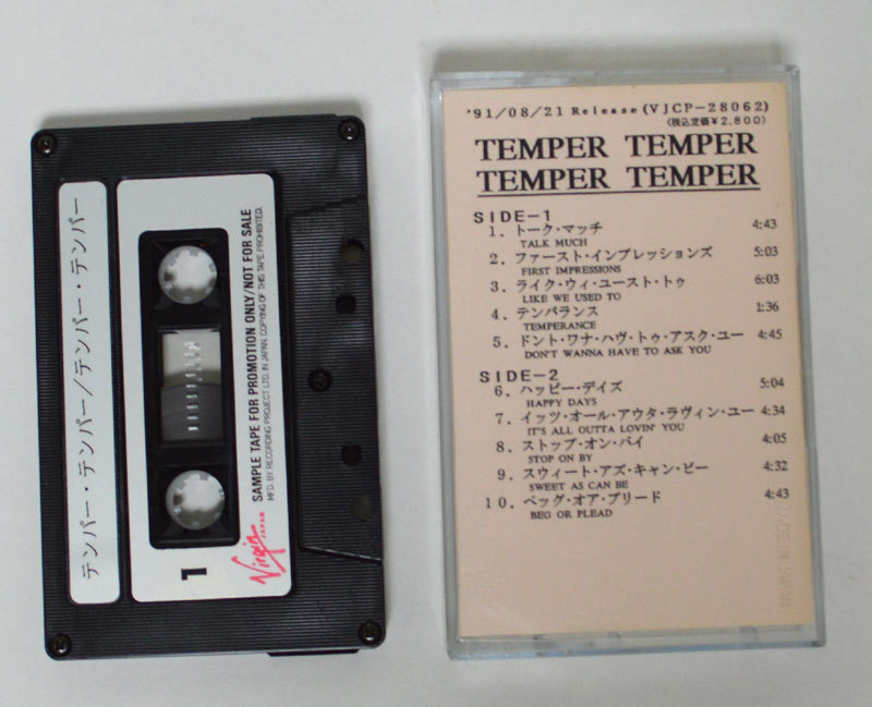 Temper Temper / Temper Temper　見本盤カセットテープ　Talk Much　稀少品_画像1