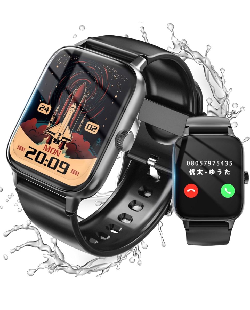スマートウォッチ 新登場 腕時計 Smart Watch Bluetooth5.2通話機能 1.8インチ大画面 多言語 運動モード