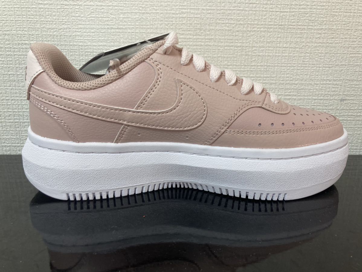 新品24cmナイキNIKEレディーススニーカーコートビジョンアルタLTR COURTVISIONピンクエアフォース1AF1好きに厚底スニーカー_画像5