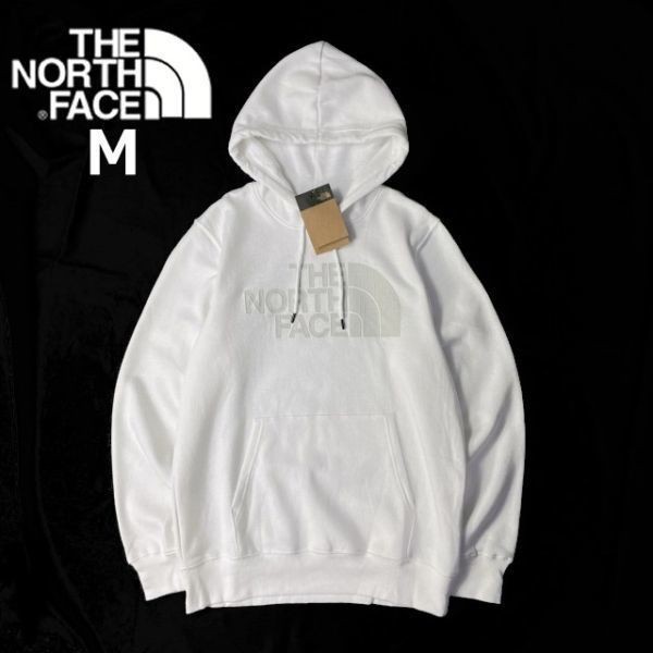 1円～!売切!【正規新品】THE NORTH FACE◆NOV HALFDOME HOODIE パーカー スウェット 2022最新 立体ロゴ アウトドア 裏起毛(M)白 181130-30_画像2