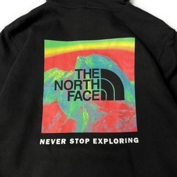 1円～!売切!【正規新品】THE NORTH FACE PRINTED BOX NSE HOODIE プルオーバー パーカー US限定 ボックスロゴ 裏起毛 登山(XL)黒 181130-30_画像3