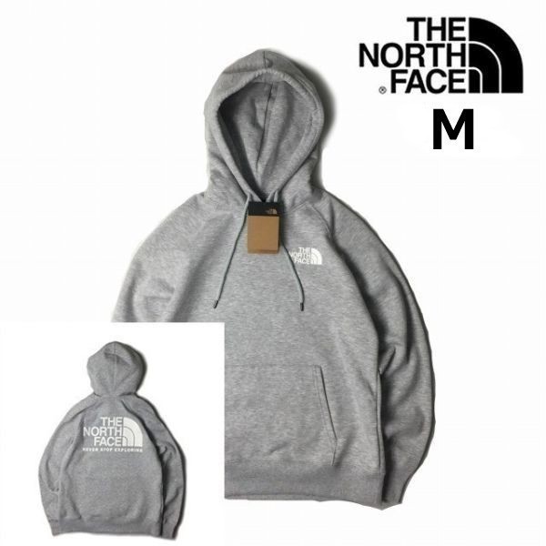 1円～!売切!【正規新品】THE NORTH FACE W THROWBACK HOODIE プルオーバー パーカー US限定 バックプリント 厚手 裏起毛(M)グレー181130-28_画像2