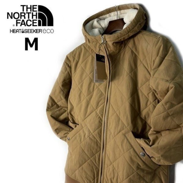 1円～!売切!【正規新品】THE NORTH FACE CUCHILLO FZ HOODIE キルティングジャケット シェルパフリース US限定 裏ボア(M)ベージュ181024-70_画像1