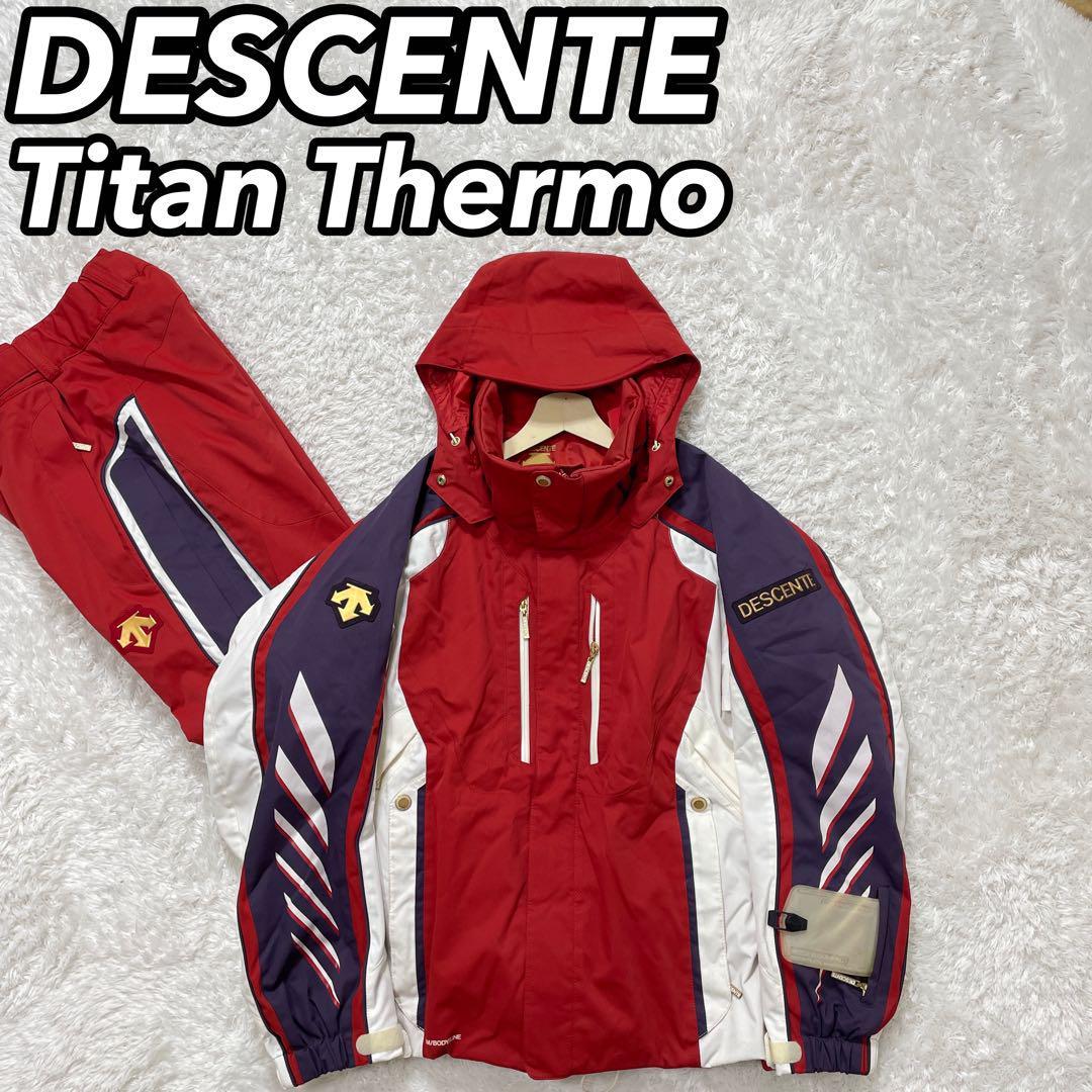 DESCENTE デサント TitanThermo チタンサーモ スノーボード スキー ウィンタースポーツ スノーウェア セットアップ 上下 L サイドライン
