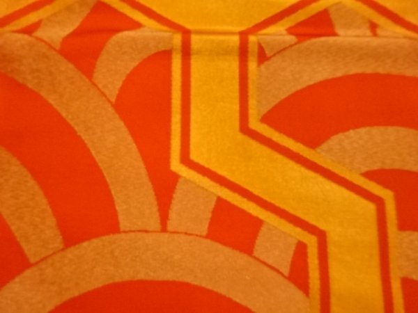 ys6838099; 宗sou 川島織物製　青海波に幾何学模様織出し袋帯【着】_画像3