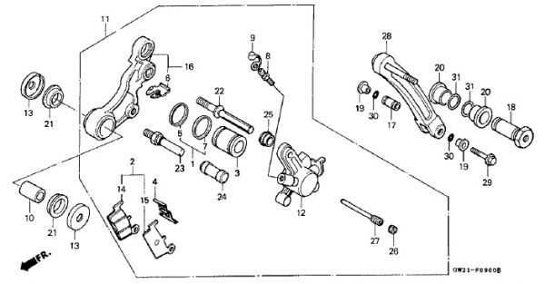 HF05 original brake rubber kind 4 point set Lead 90 AF20 Lead 50 LEAD JF06 Lead 100 AF48. pin bush boots. boots 