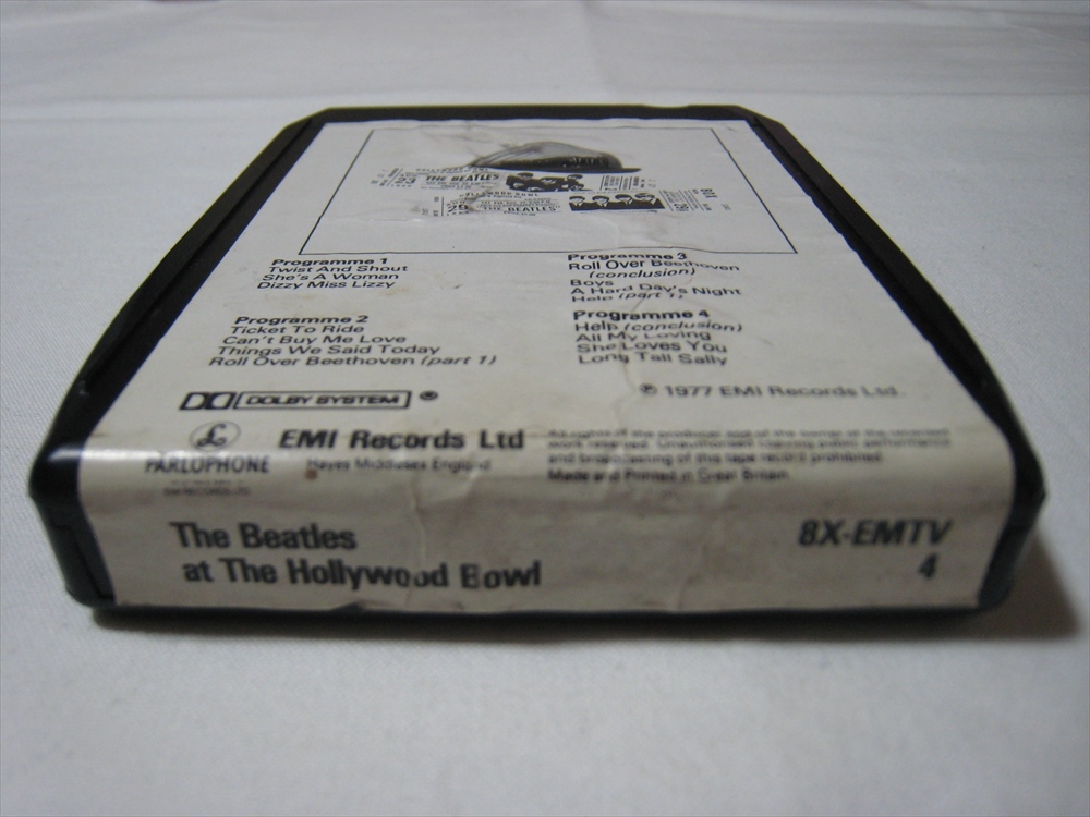 【8トラックテープ】 THE BEATLES / AT THE HOLLYWOOD BOWL UK版 箱付 ザ・ビートルズ スーパー・ライヴ！ アット・ハリウッド・ボウルの画像4