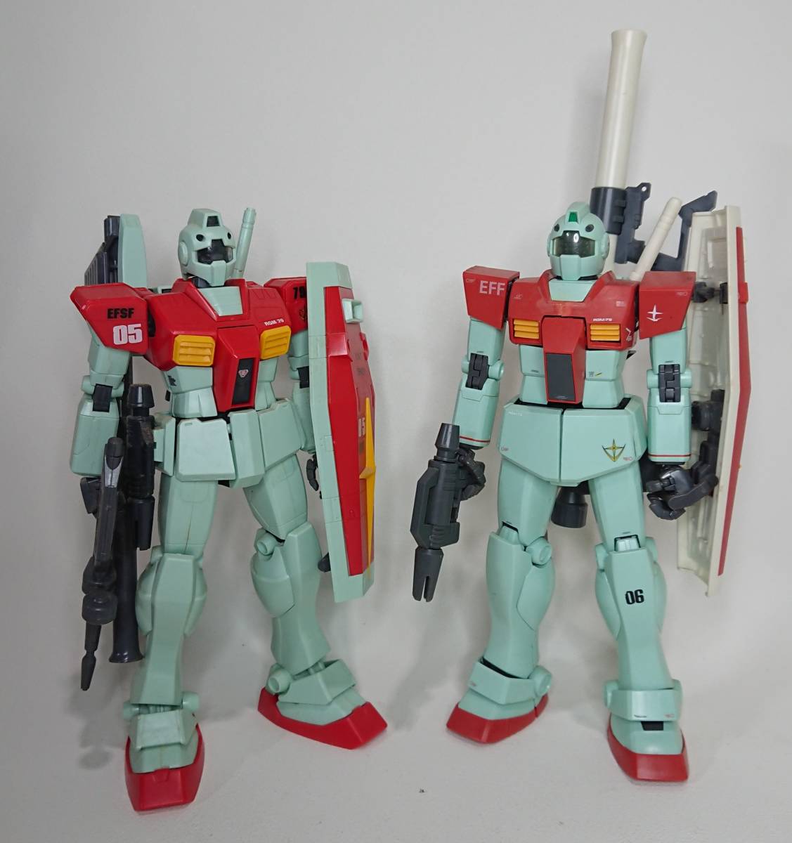 MG　1/100　RGM-79 ジム、RGM-79 ジム Ver.2.0　２体セット　素組、墨入　完成品　_画像1