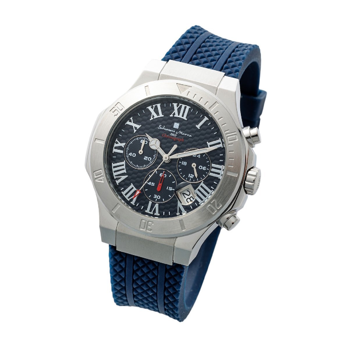 新品 2年保証 送料無料 Salvatore Marra サルバトーレマーラ 腕時計 SM23106 SM23106-SSBL メンズ ステンレス ラバー