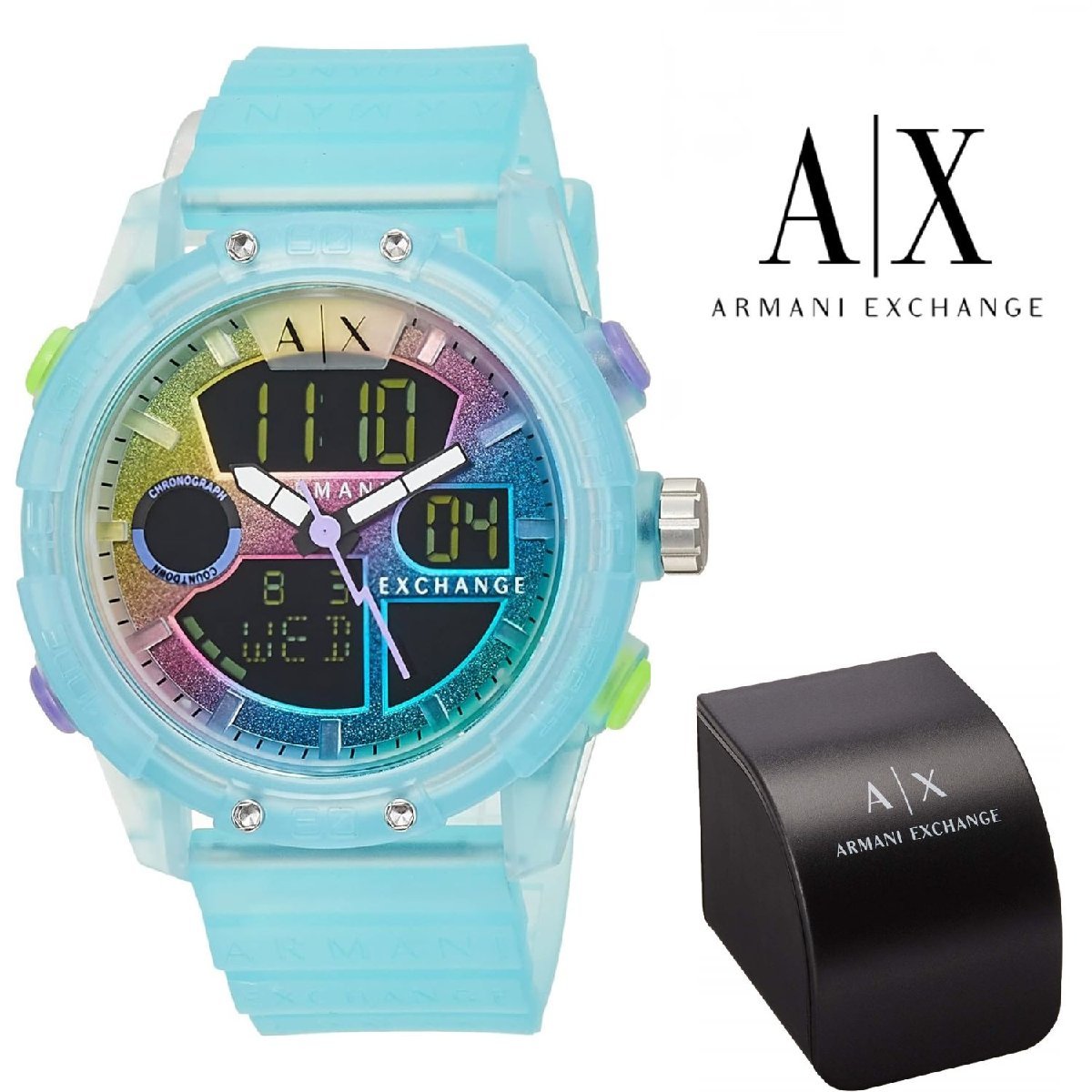 2 year guarantee new goods ARMANI EXCHANGE Armani Exchange wristwatch AX2964 D-BOLT D bolt men's man 