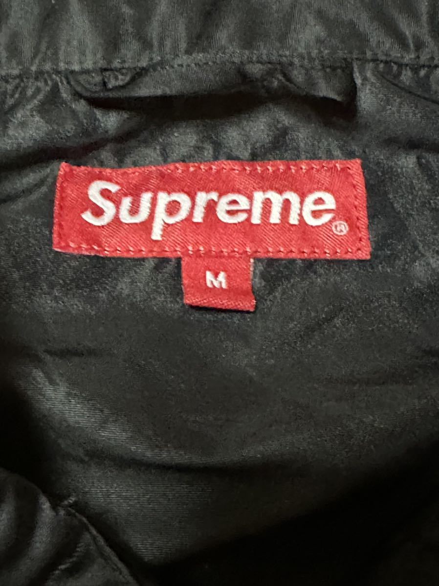 □美品 Supreme シュプリーム suprme new yorkジャケット ジャンパー ブルゾン ナイロン100％ 黒 ブラック Mサイズ _画像3